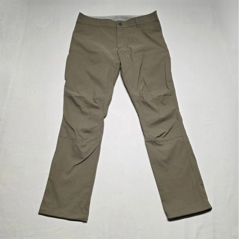 KUHL Men 34x32 Khaki Hiking Pants Stretch Lightweight Slim Straight Outdoor
